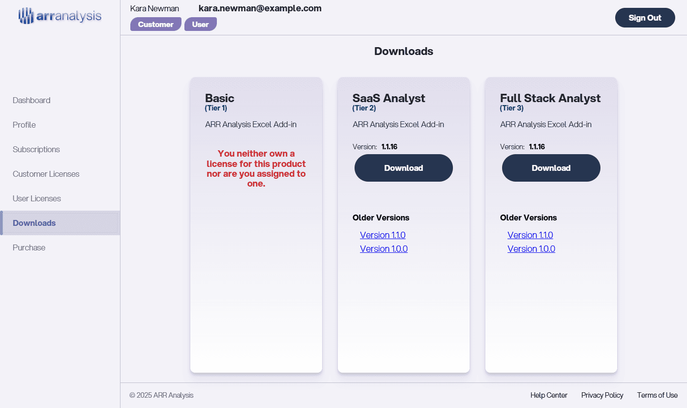 Downloads Page