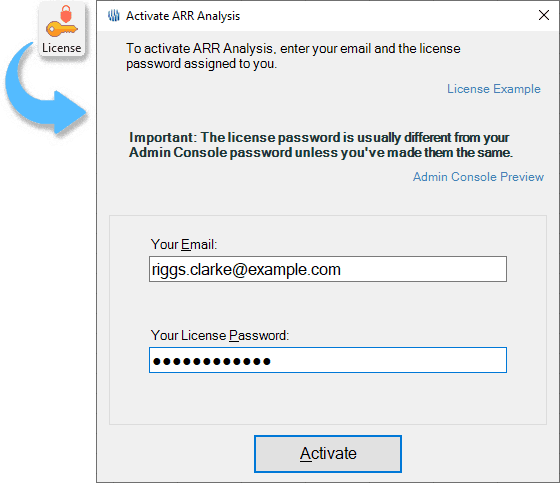 Activation Dialog