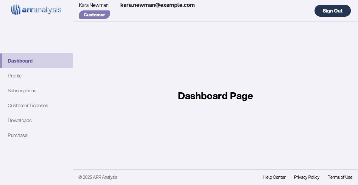 Customer Logged In